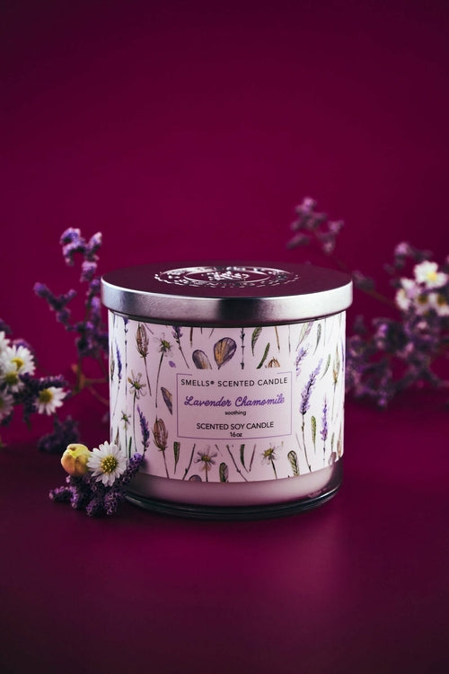Lavender Chamomile 3-Wick Scented Candle, 16 oz