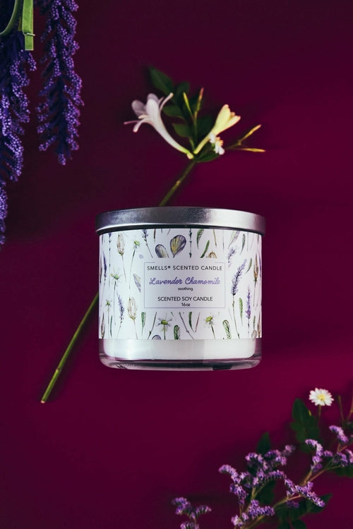Lavender Chamomile 3-Wick Scented Candle, 16 oz
