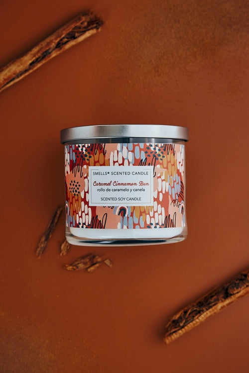 Caramel Cinnamon Bun 3-Wick Scented Candle, 16 oz