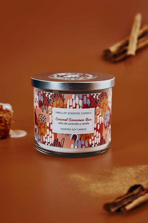 Caramel Cinnamon Bun 3-Wick Scented Candle, 16 oz
